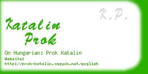 katalin prok business card